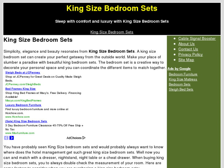 www.kingsizebedroomsets.net