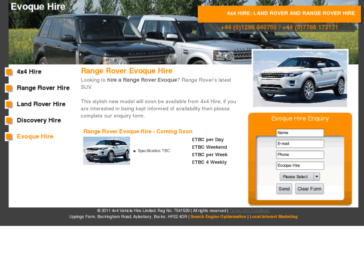 www.evoque-hire.com