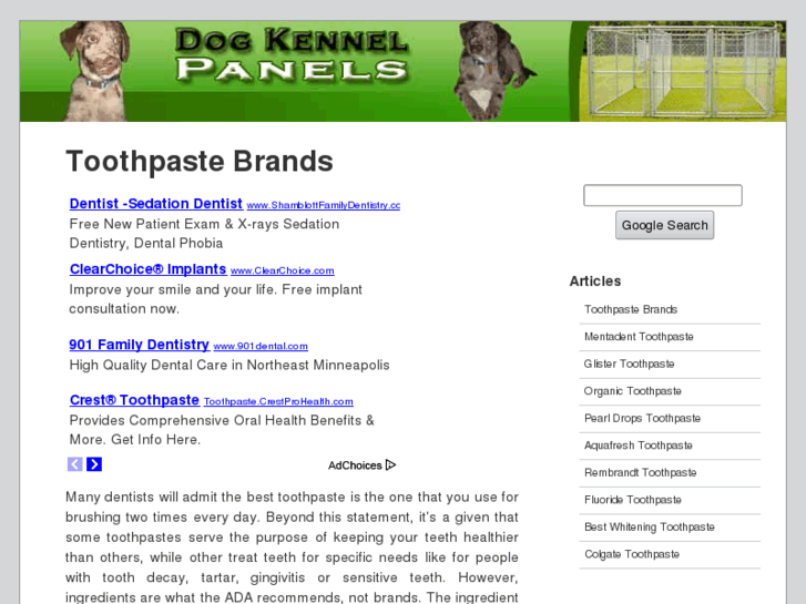 www.toothpastebrands.org