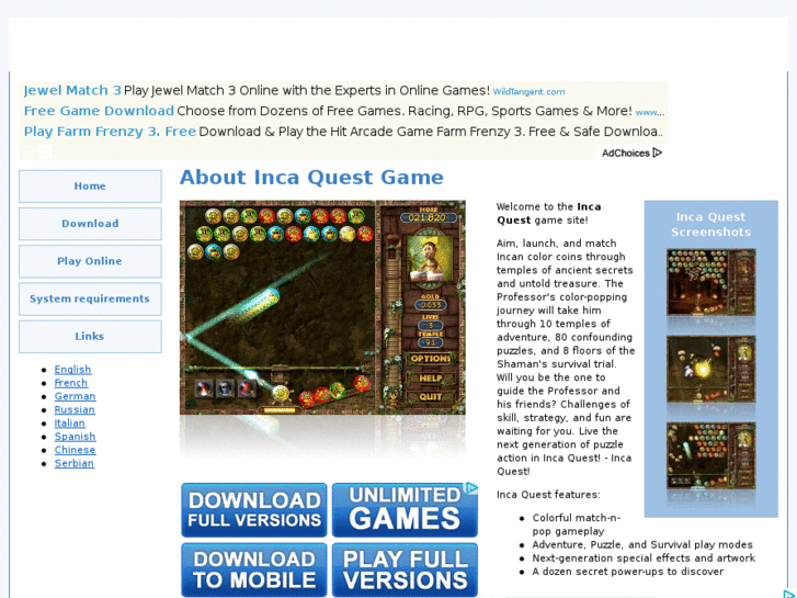 www.incaquestonlinegame.com