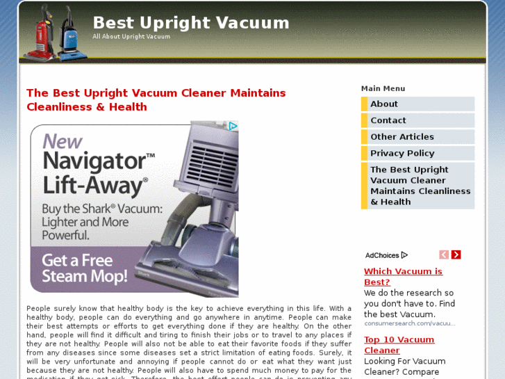 www.bestuprightvacuum.info