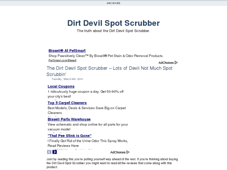 www.dirtdevilspotscrubber.com