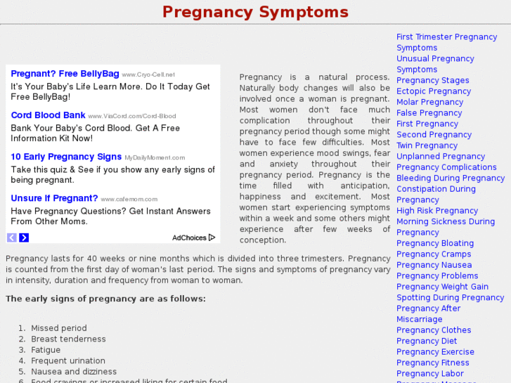 www.checkpregnancysymptoms.com