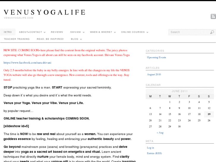 www.venusyogalife.com
