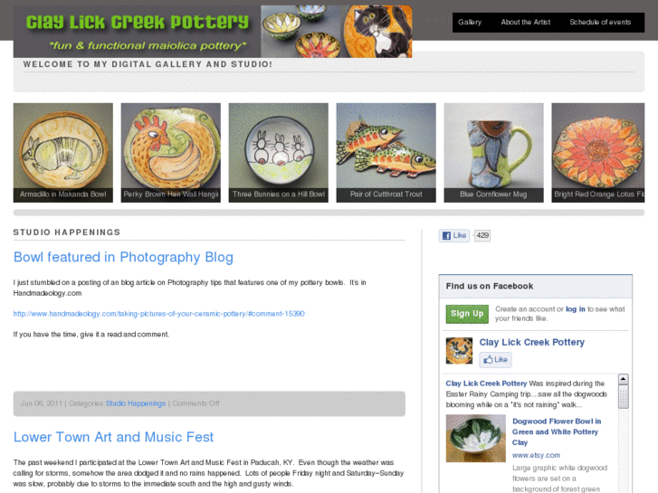 www.claylickcreekpottery.com