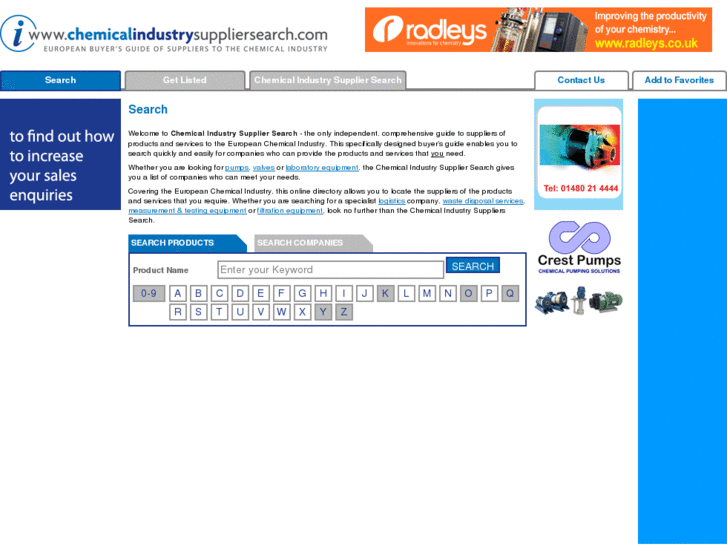 www.chemicalindustrysuppliersearch.com