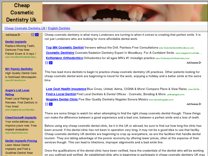 www.cheapcosmeticdentistryuk.com