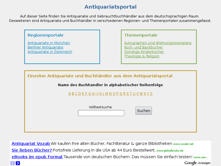 www.antiquariatsportal.de