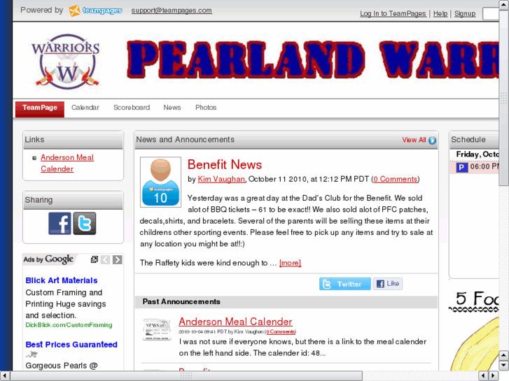 www.pearlandwarriors.com