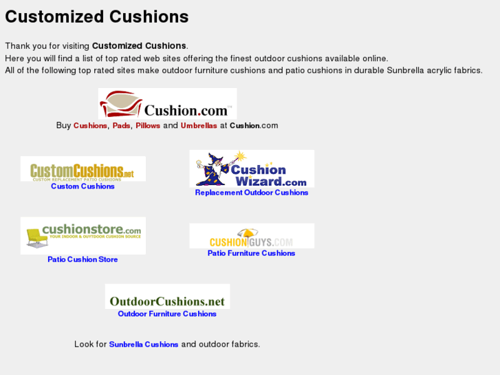 www.customizedcushions.com
