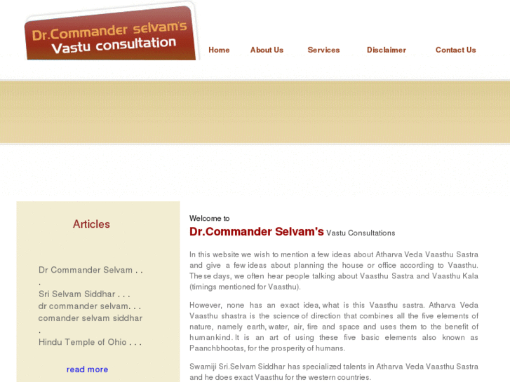www.drcommanderselvam-vastu.org