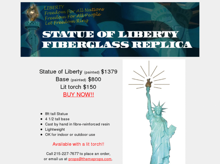 www.statueoflibertyfiberglassreplica.com