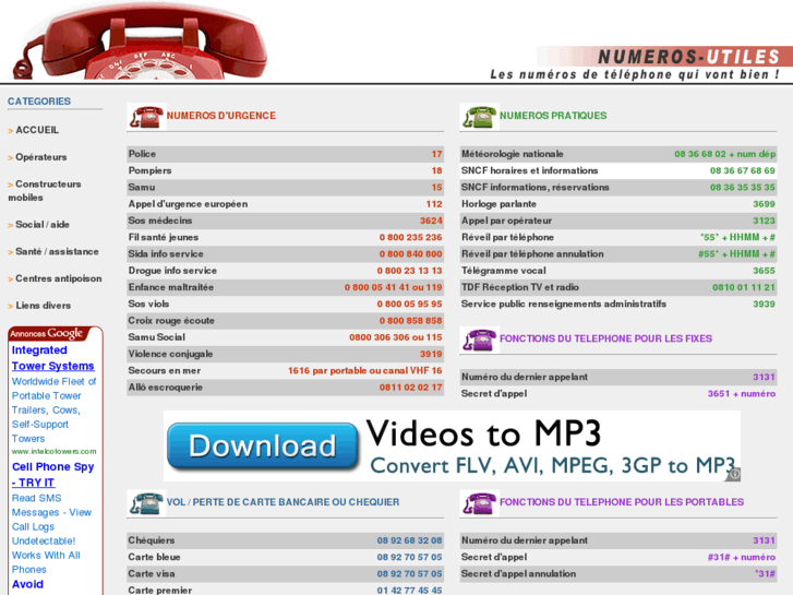 www.numeros-utiles.info