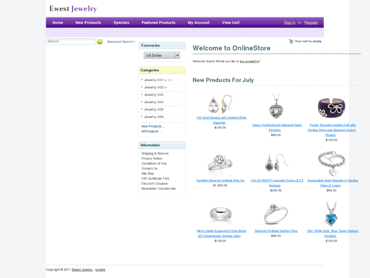 www.ewestjewelry.com