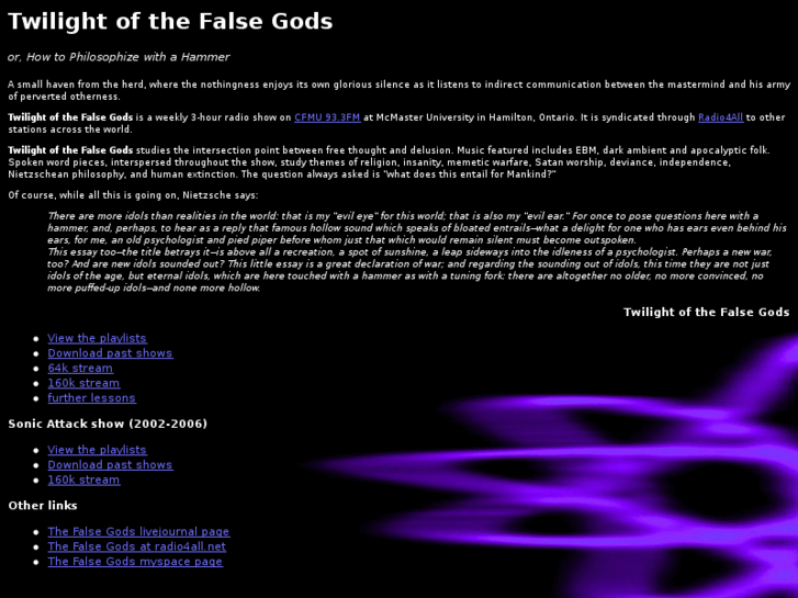 www.thefalsegods.com