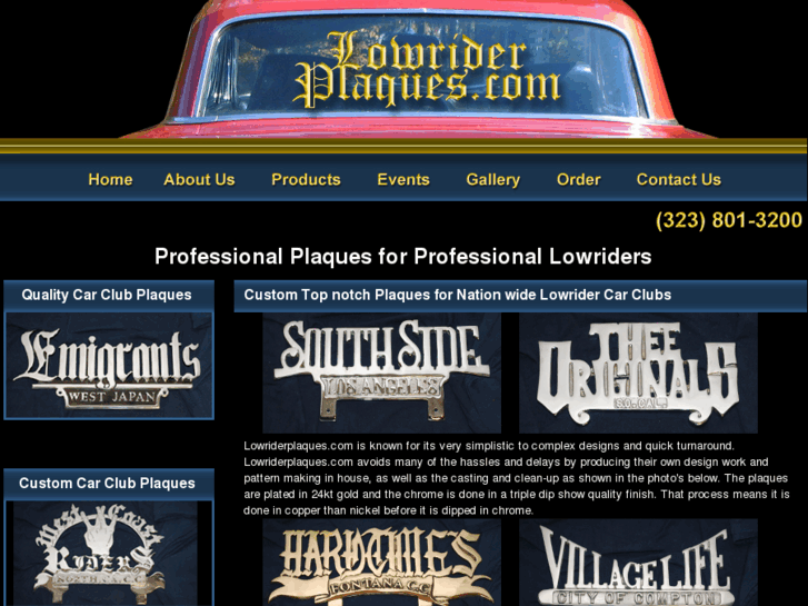 www.lowriderplaques.com