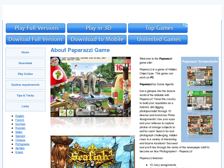 www.paparazzionlinegame.com