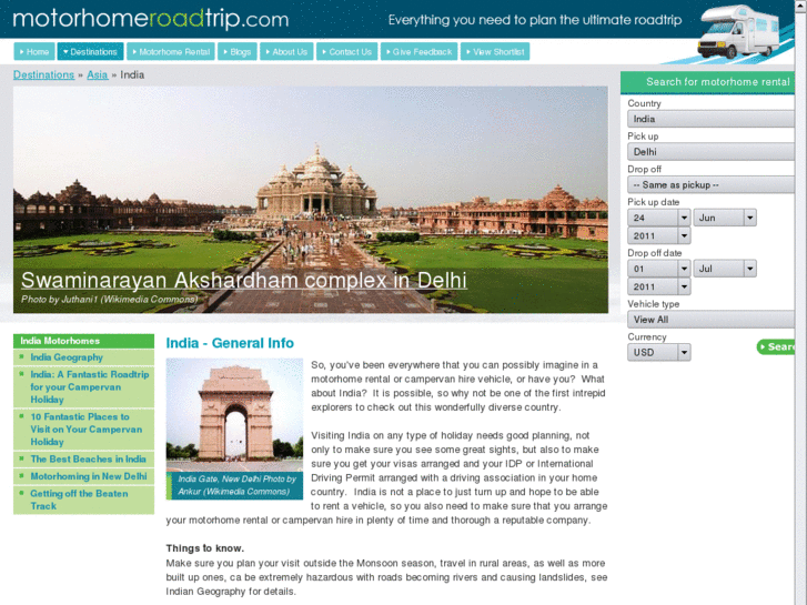 www.indiamotorhomerental.com