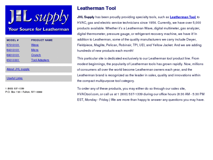 www.jhlsupply-leatherman.com
