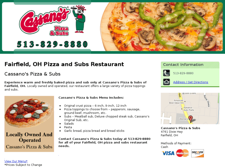 www.cassanospizzaandsubs.net