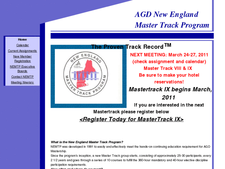 www.newenglandmastertrack.com