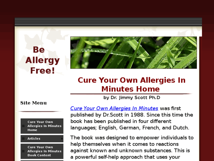 www.cureyourownallergiesinminutes.com