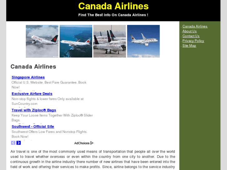 www.canadaairlines.org