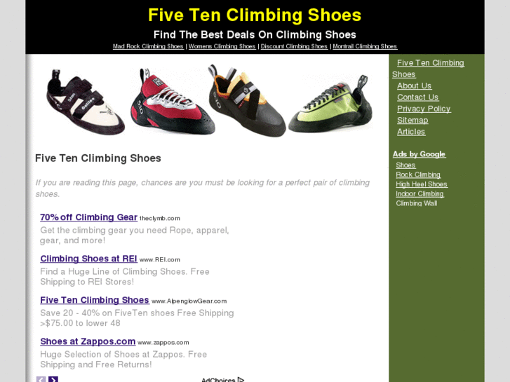 www.fivetenclimbingshoes.com