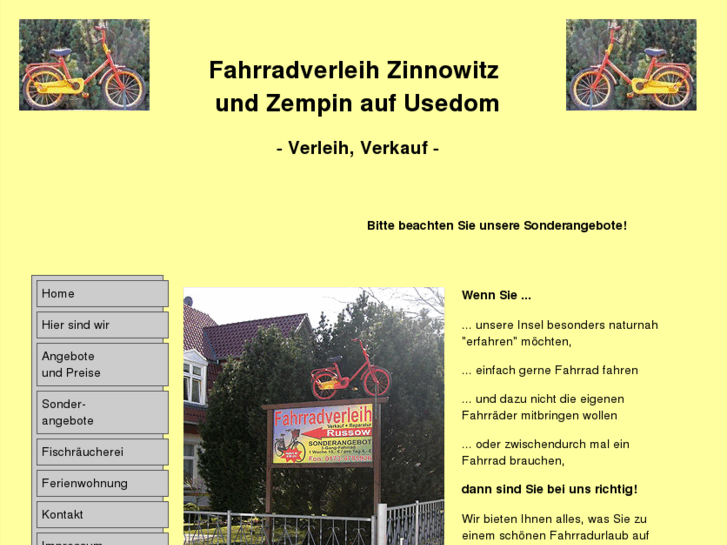 www.fahrradverleih-zinnowitz.de