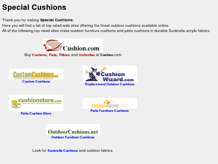 www.specialcushions.com