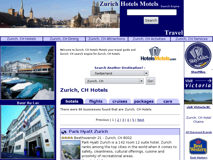 www.zurichhotelsmotels.com