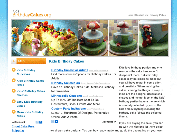 www.kidsbirthdaycakes.org