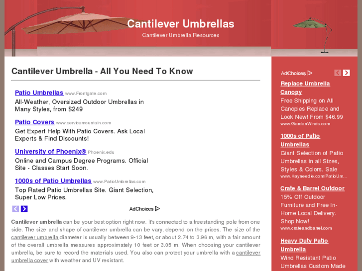 www.cantilever-umbrellas.net