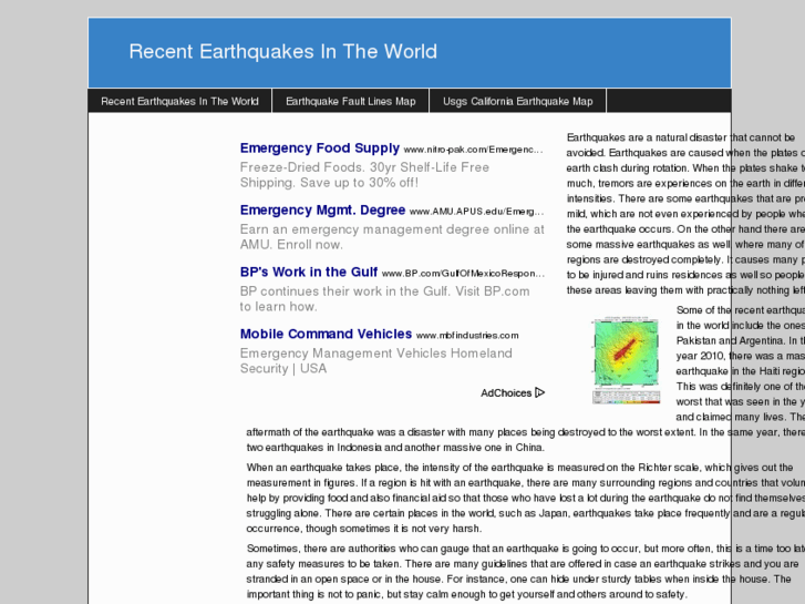 www.recentearthquakesintheworld.com