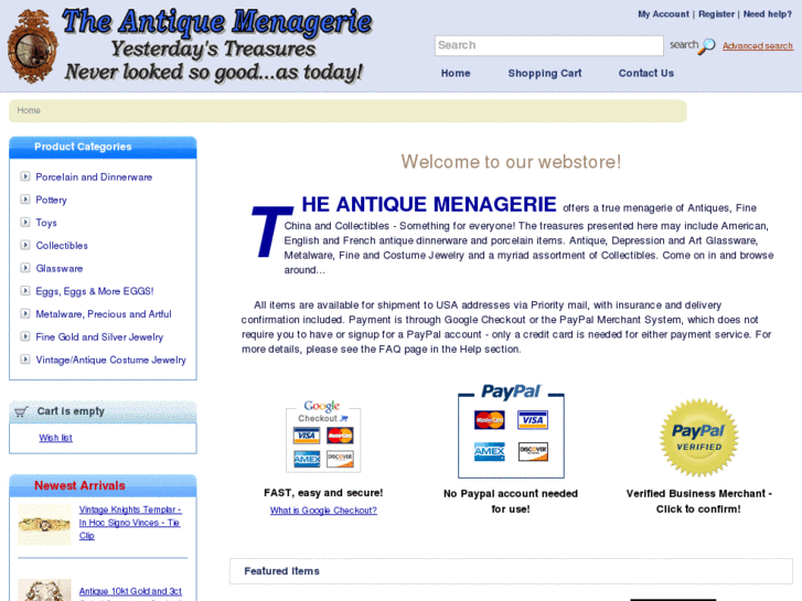 www.theantiquemenagerie.com