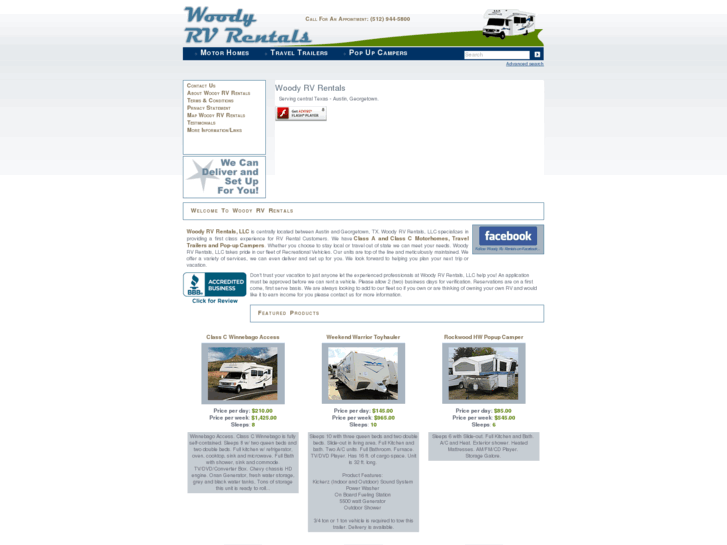 www.woodyrvrentals.com