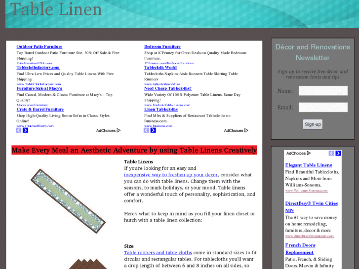 www.visatablelinen.com
