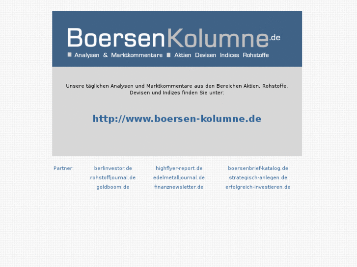 www.boersenkolumne.de