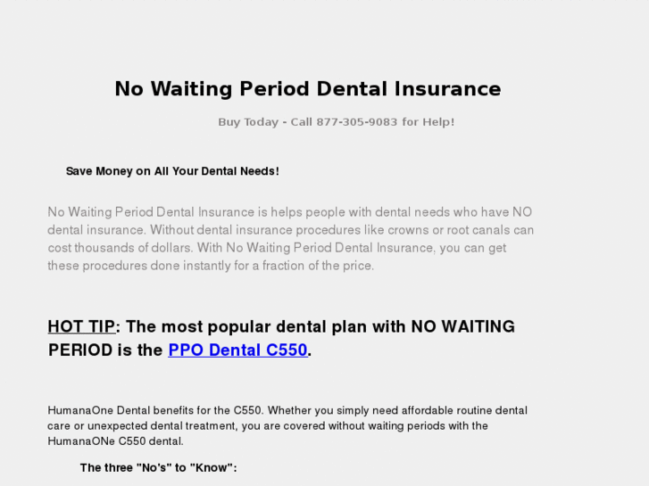 www.nowaitingperioddentalinsurance.com