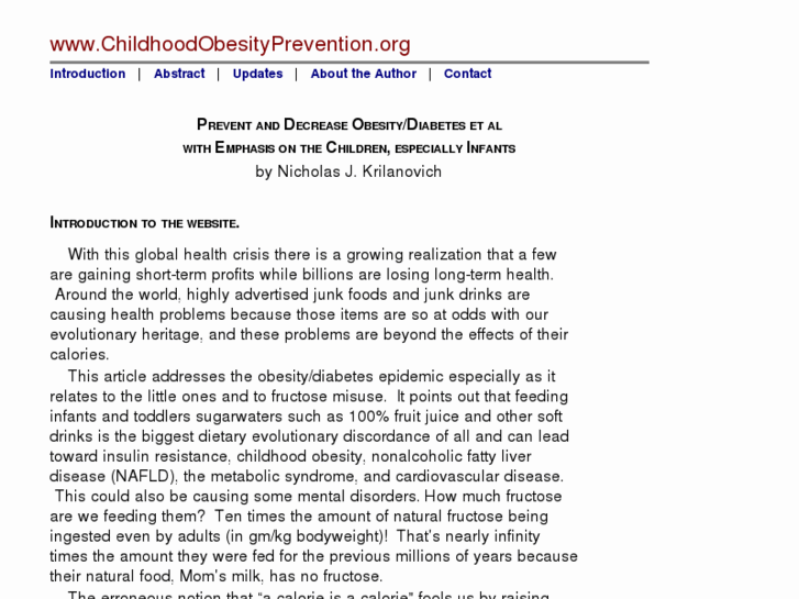 www.childhoodobesityprevention.org