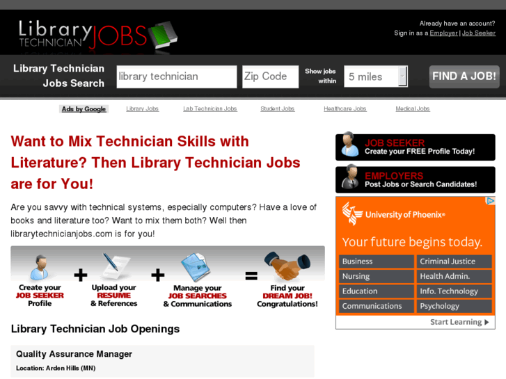 www.librarytechnicianjobs.com