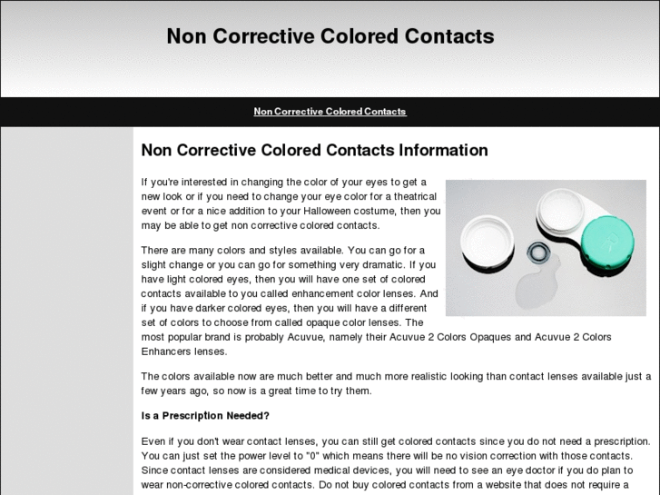 www.noncorrectivecoloredcontacts.net