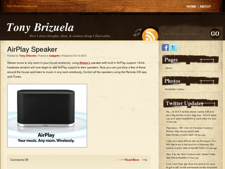 www.tonybrizuela.com