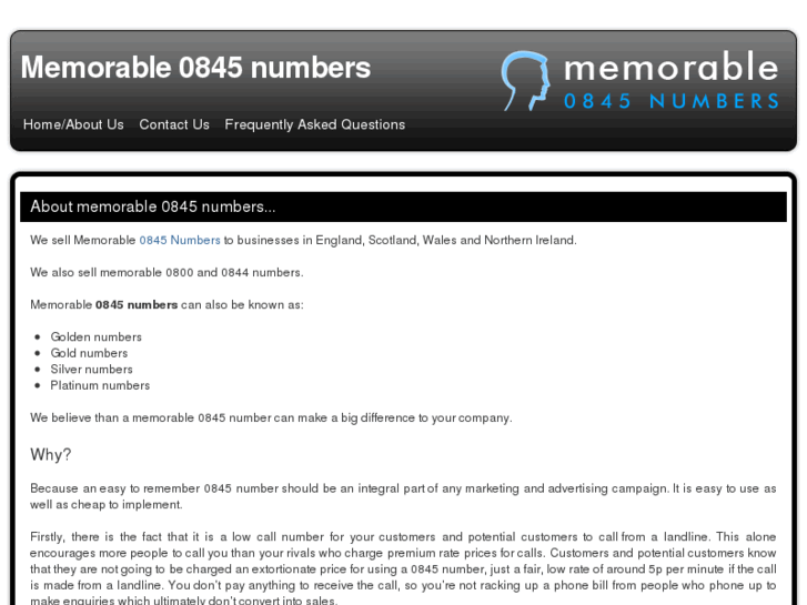 www.memorable0845numbers.co.uk