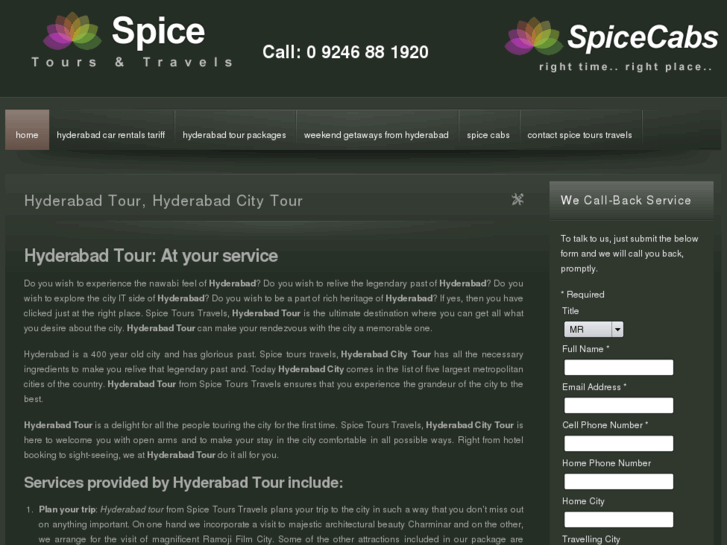 www.hyderabadtour.co.in