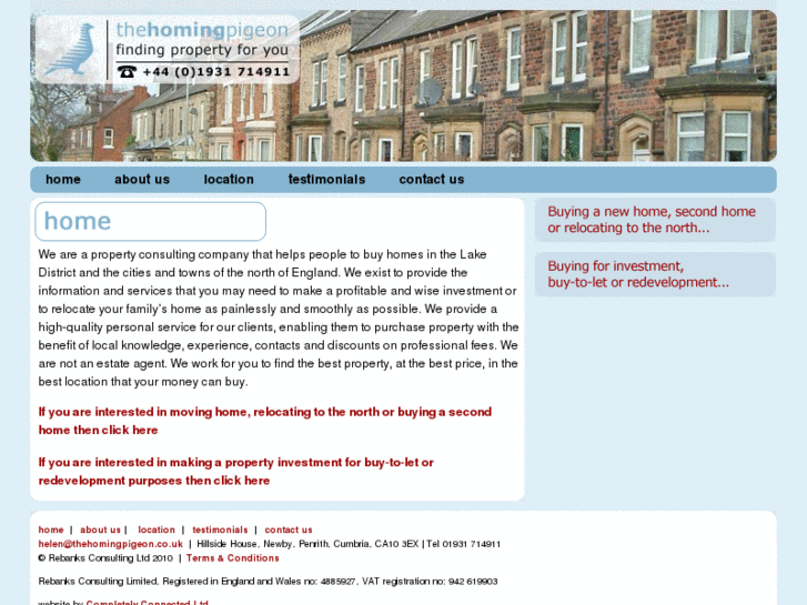 www.thehomingpigeon.co.uk