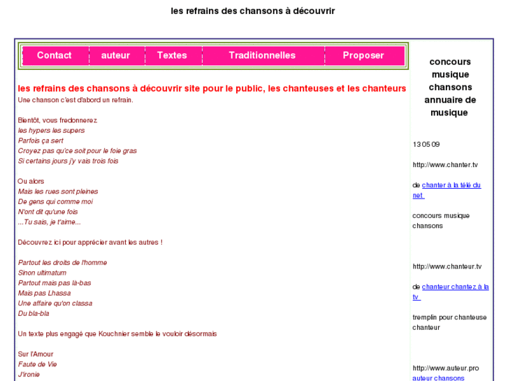 www.refrains.net