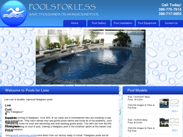 www.fiberglasspoolsforless.com