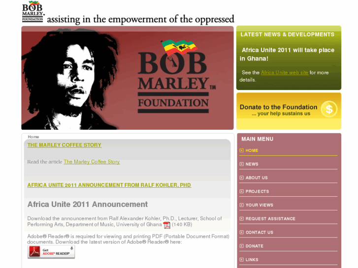 www.bobmarleyfoundation.org