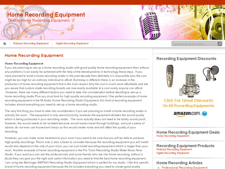 www.homerecordingequipment.org